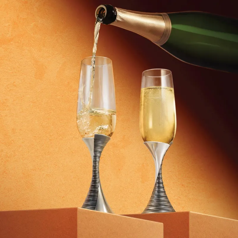 Weave Champagne Flute Pair