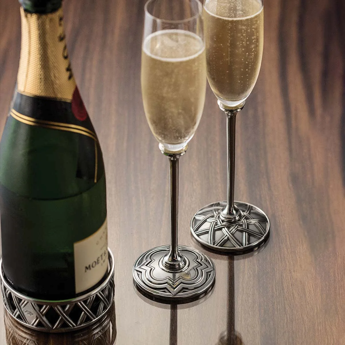 Wicker Champagne Flute Pair, bilde 3