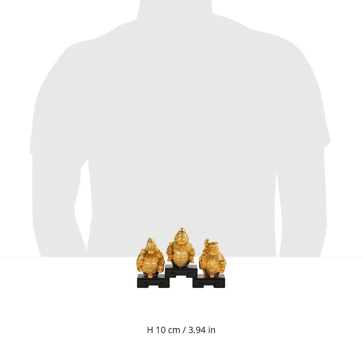 Celestial Blessings Gilt Fu Lu Shou Figurine Set SM