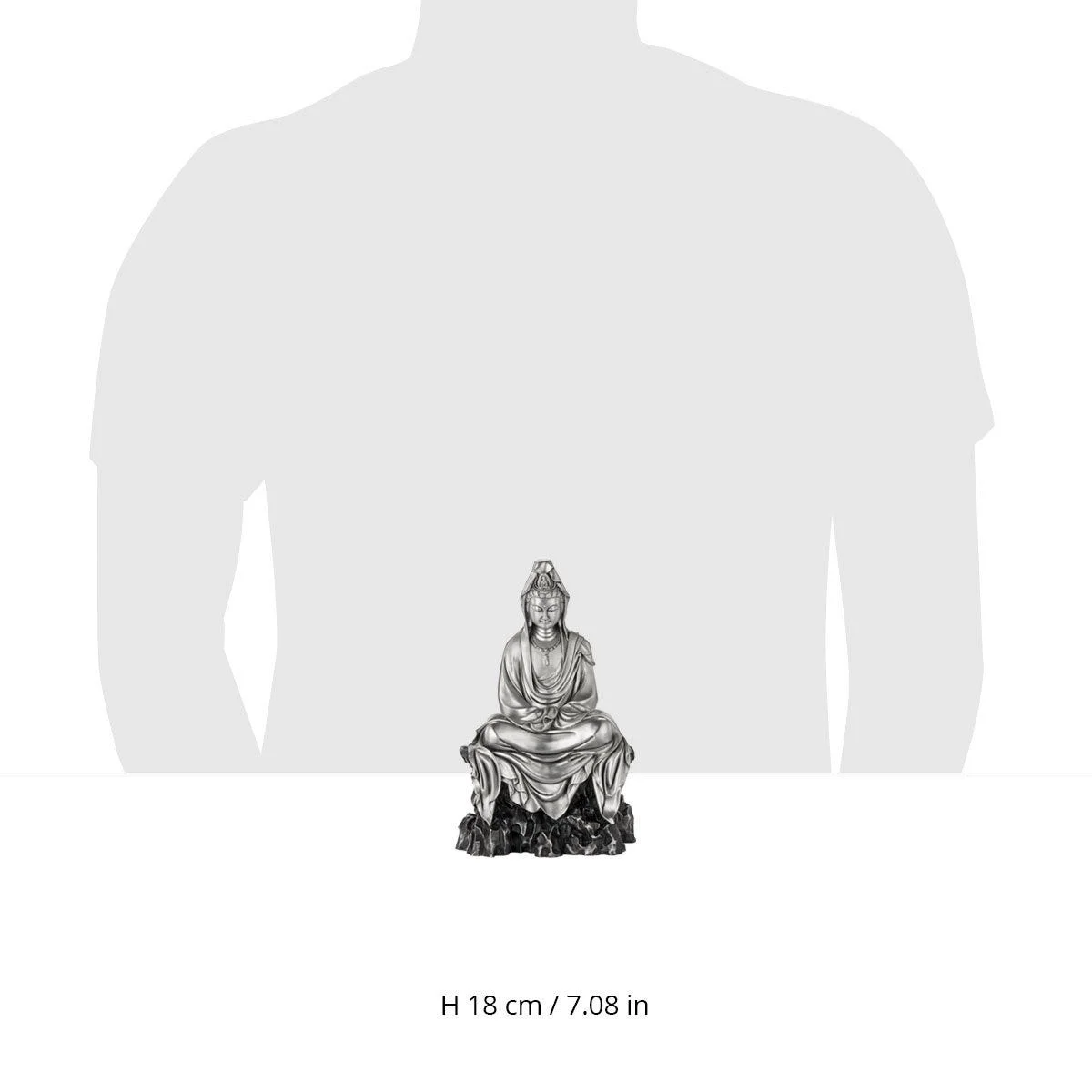 Celestial Blessings Contemplative Guan Yin Figurine SM