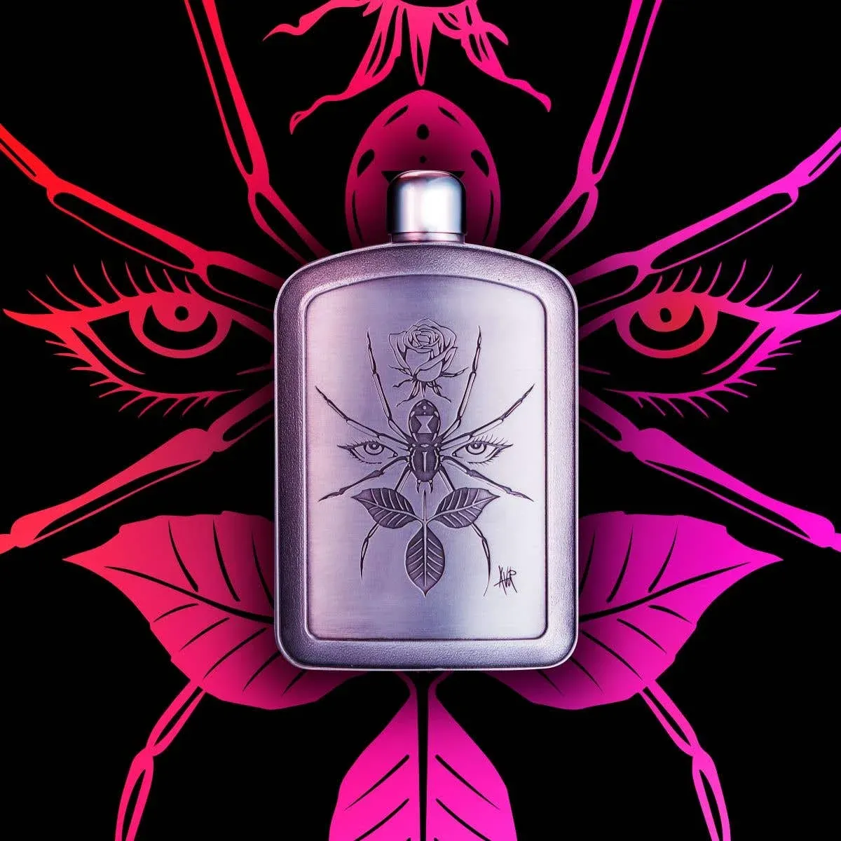Limited Edition Vu Noir Spider Hipflask, bilde 7