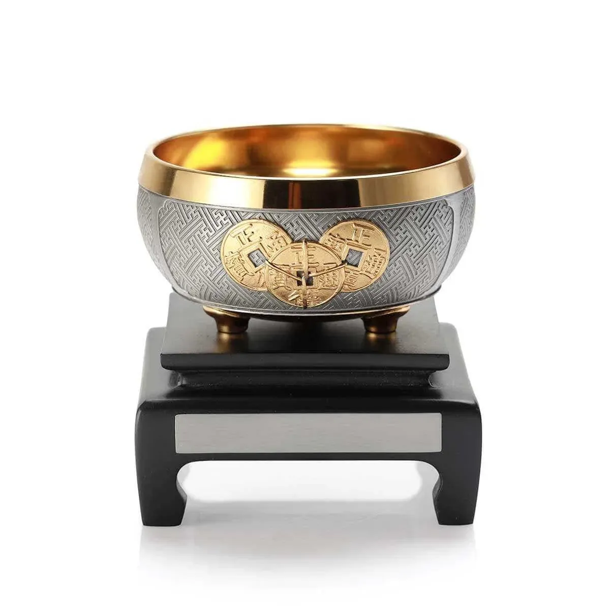 Gilt Lucky Coin Wealth Bowl, bilde 7