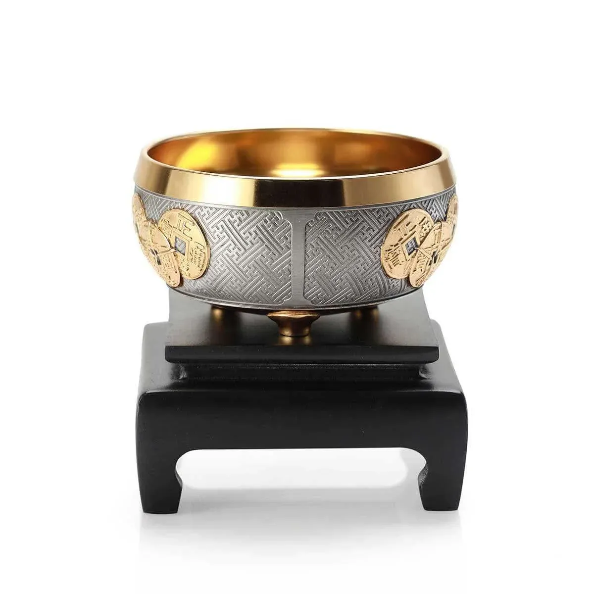 Gilt Lucky Coin Wealth Bowl, bilde 3