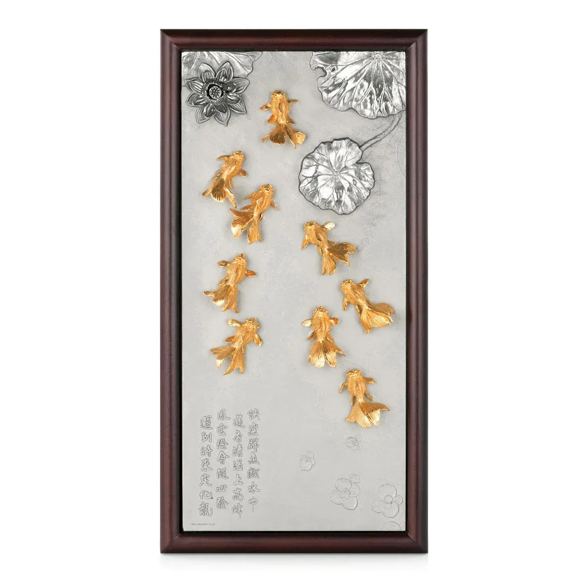 Gilt Oriental Goldfish Plaque