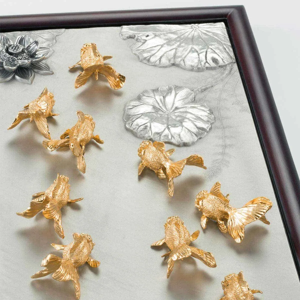 Gilt Oriental Goldfish Plaque, bilde 4
