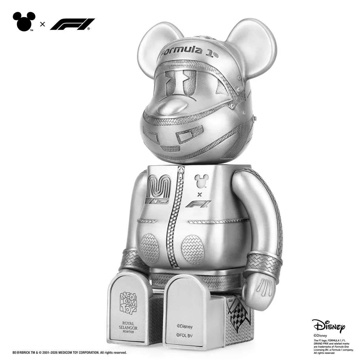 Forbudt bestilling: Disney x Formel 1 BE@RBRICK Royal Selangor 400%, bilde 10