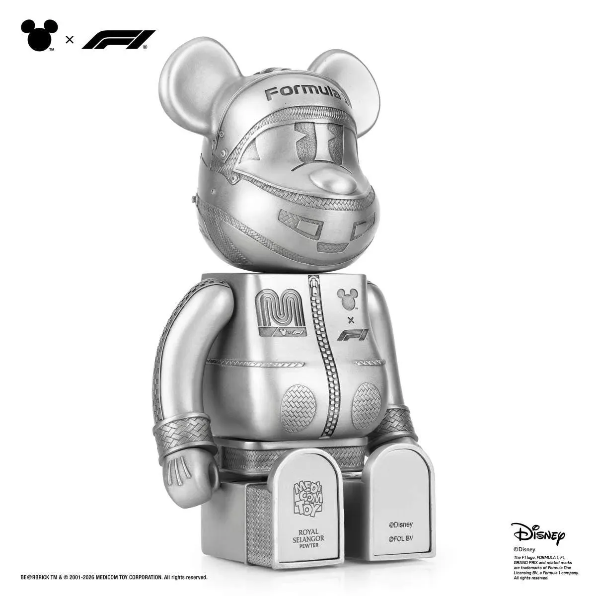 Forbudt bestilling: Disney x Formel 1 BE@RBRICK Royal Selangor 400%, bilde 9