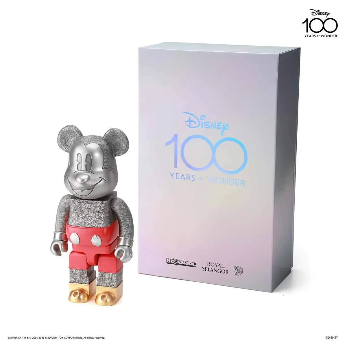 Spesialutgave Mickey Mouse Disney100 BE@RBRICK Royal Selangor, bilde 9