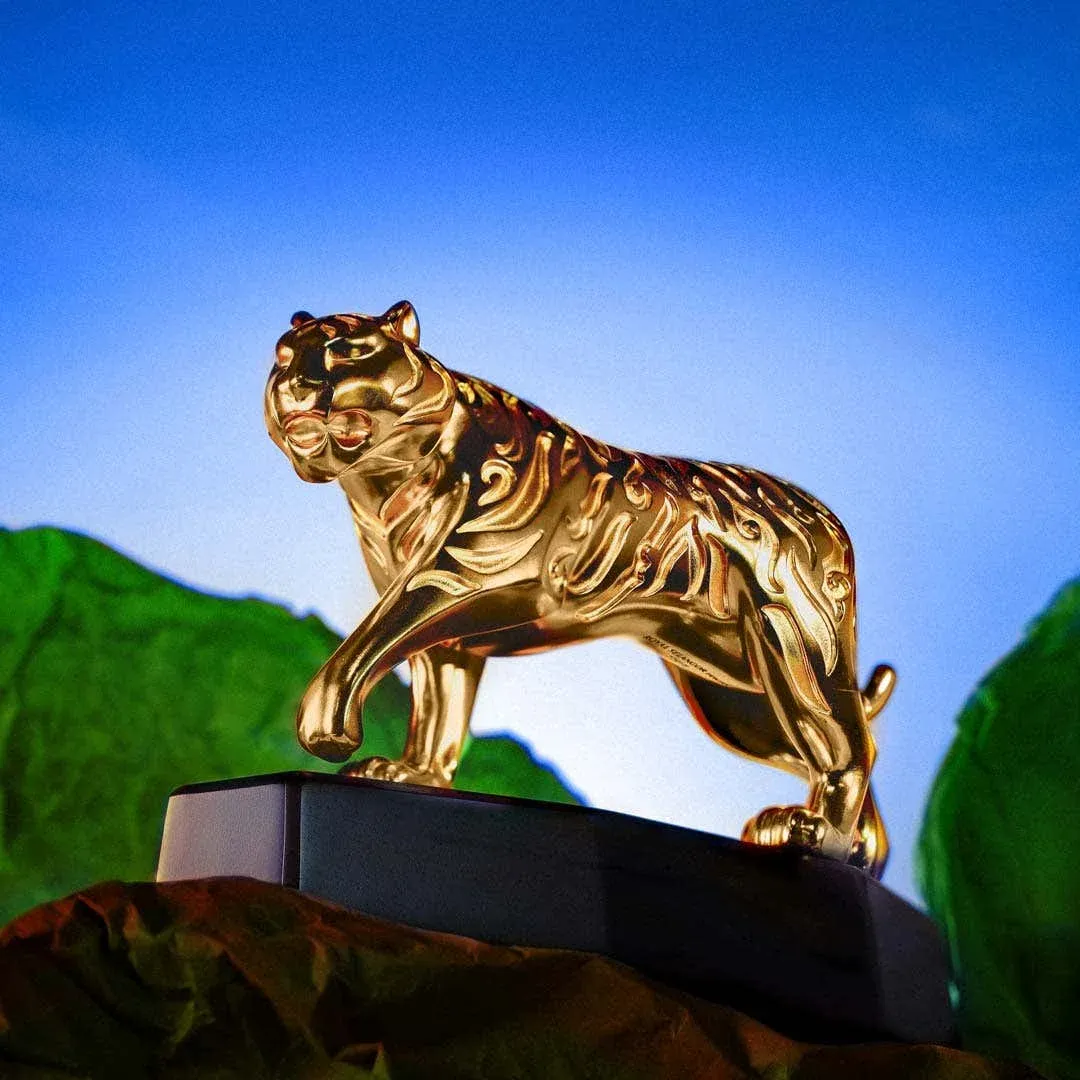 Sculptura Gilt Malaian Tigre, bilde 8