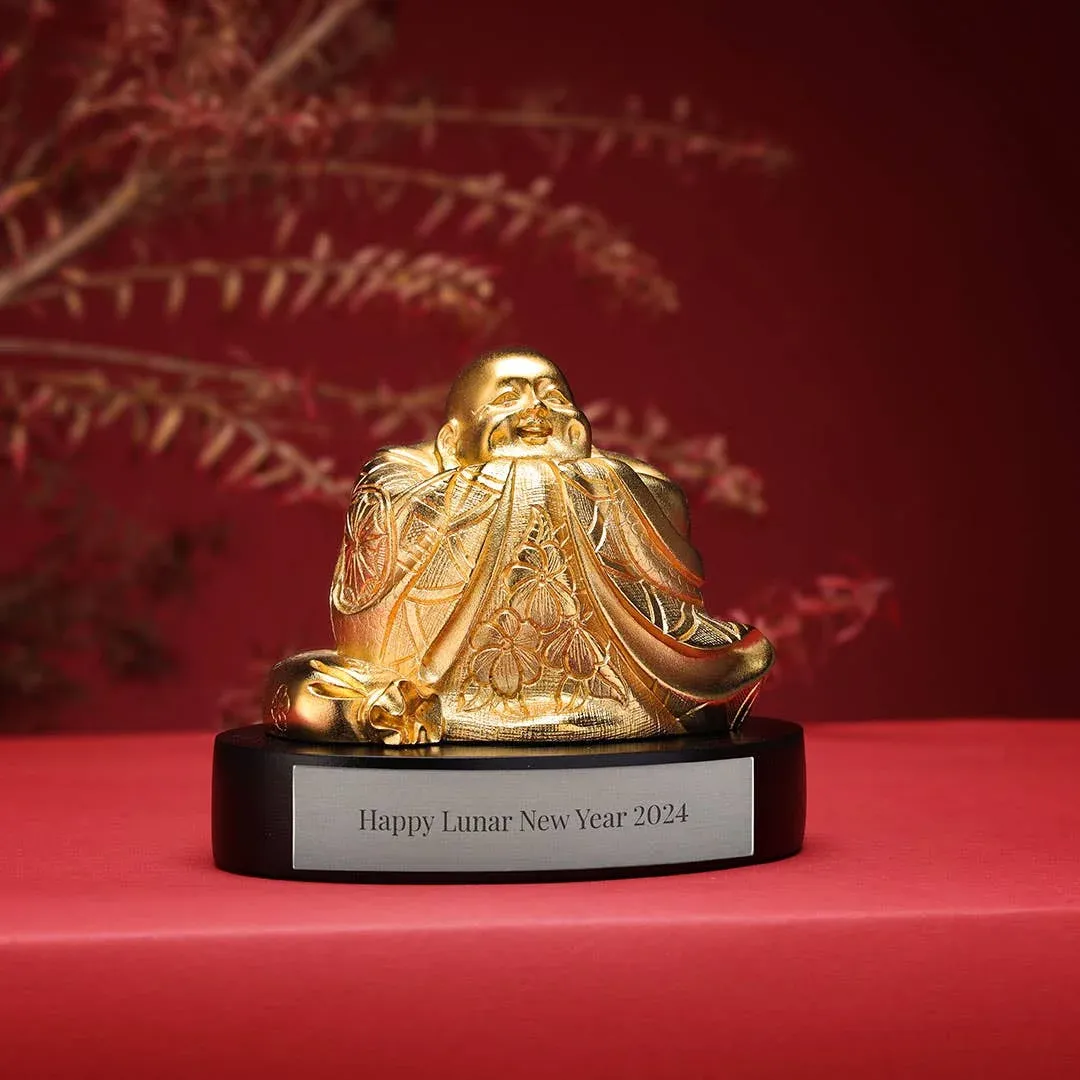 Gilt Lekkerbud Buddhafigur, bilde 3